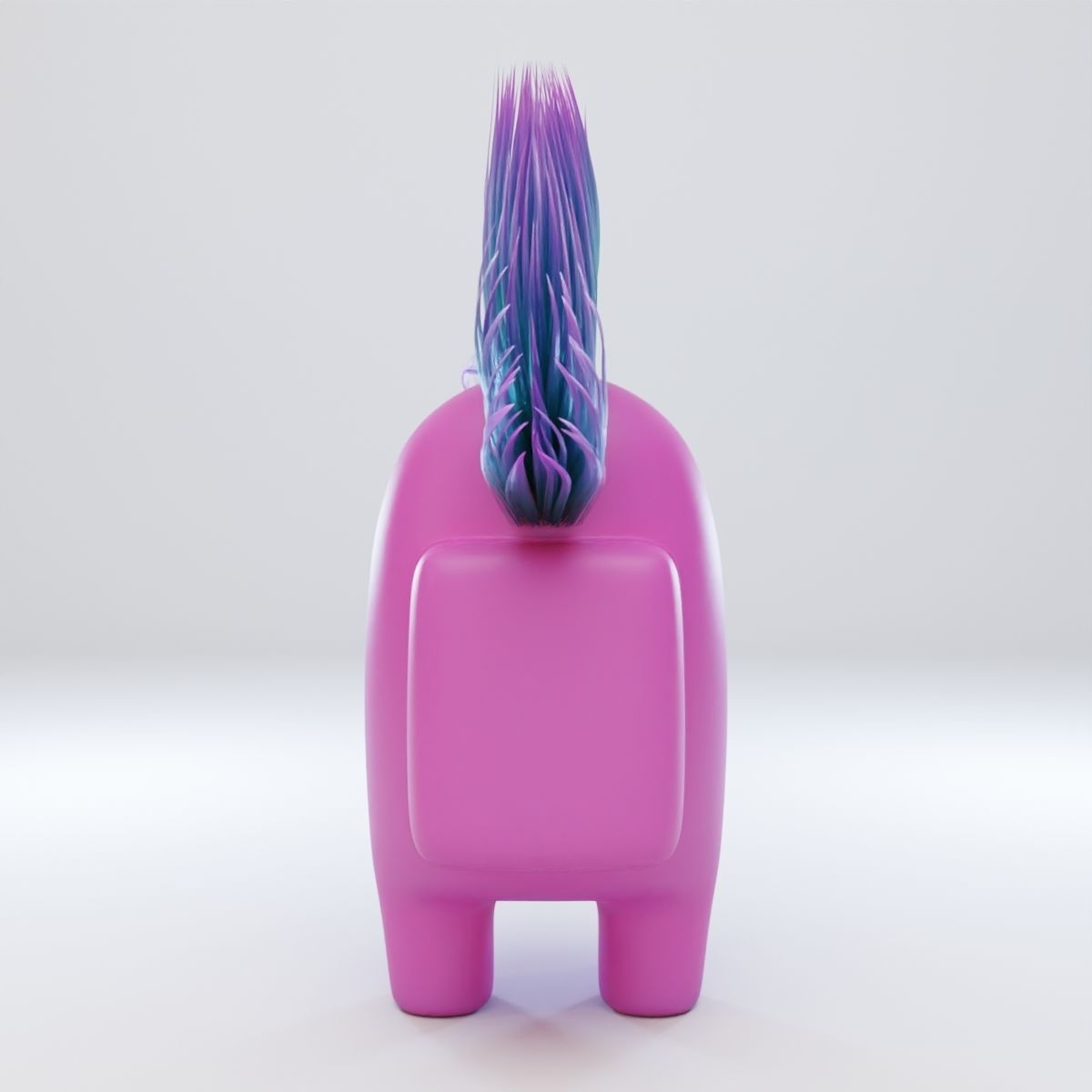 Among Us Mohawk Character  3D model_5