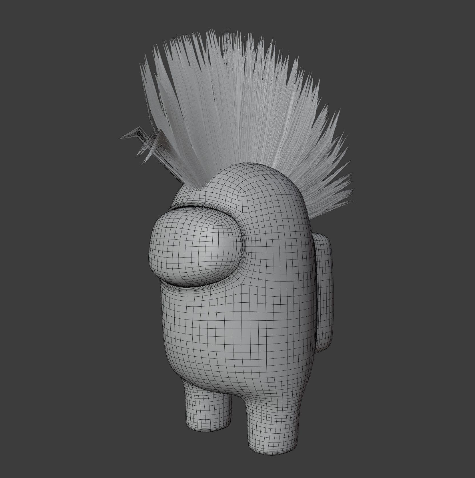 Among Us Mohawk Character  3D model_10