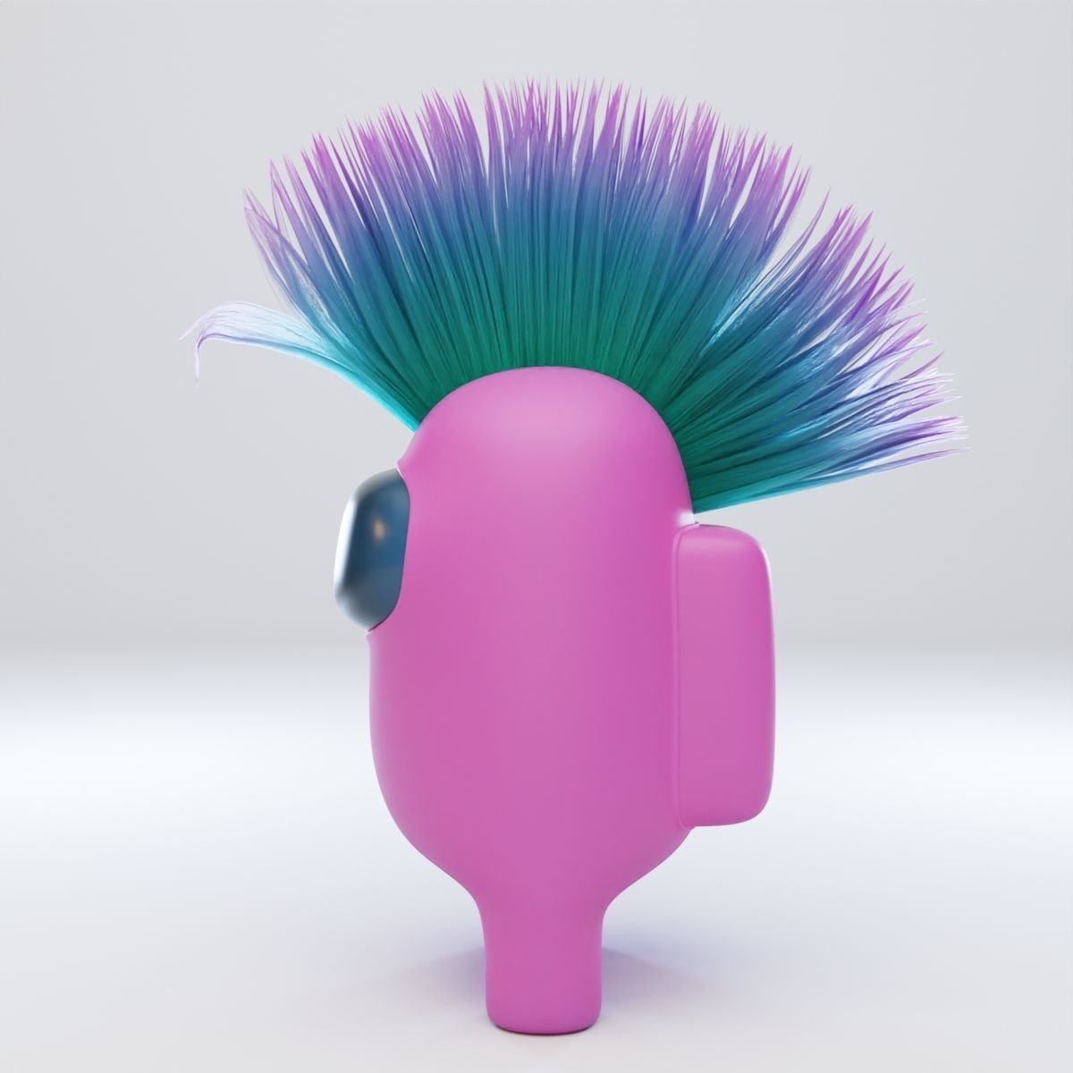 Among Us Mohawk Character  3D model_3