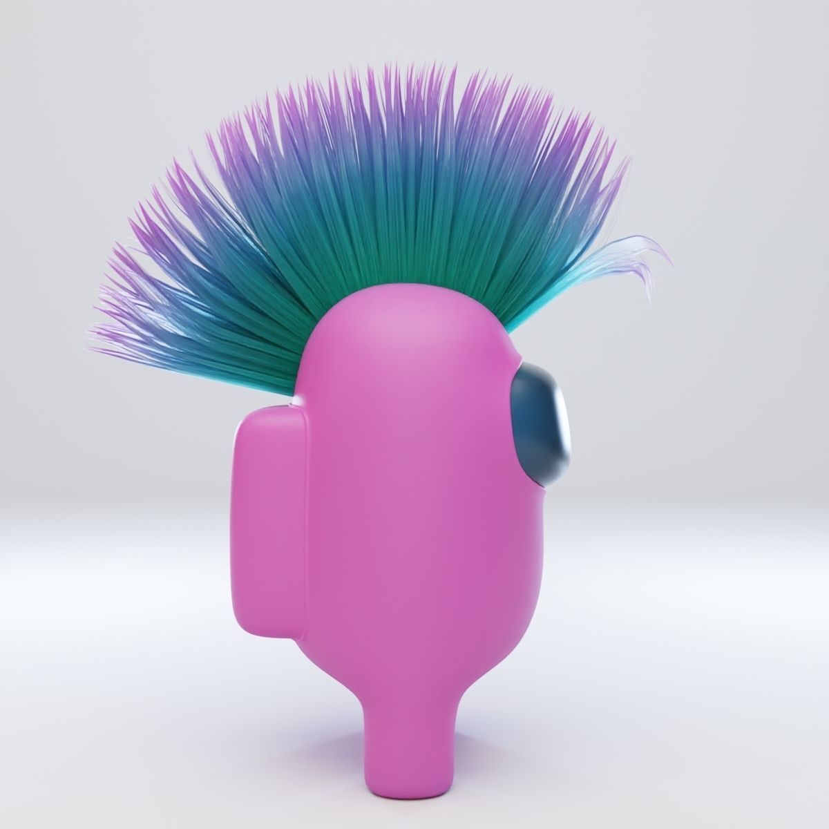 Among Us Mohawk Character  3D model_7