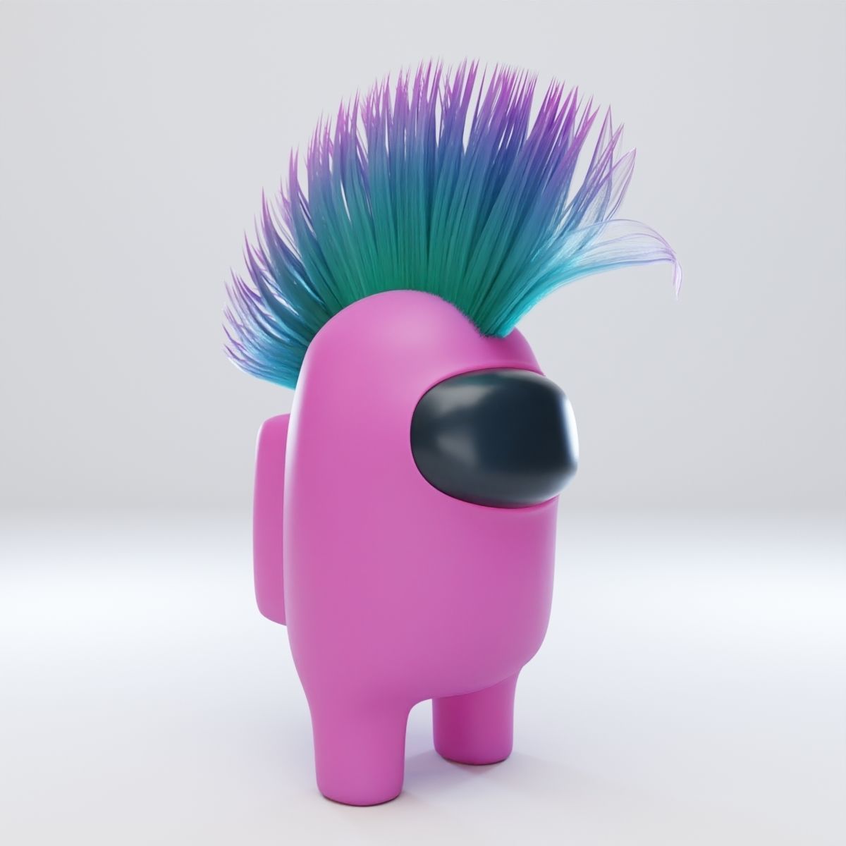 Among Us Mohawk Character  3D model_8