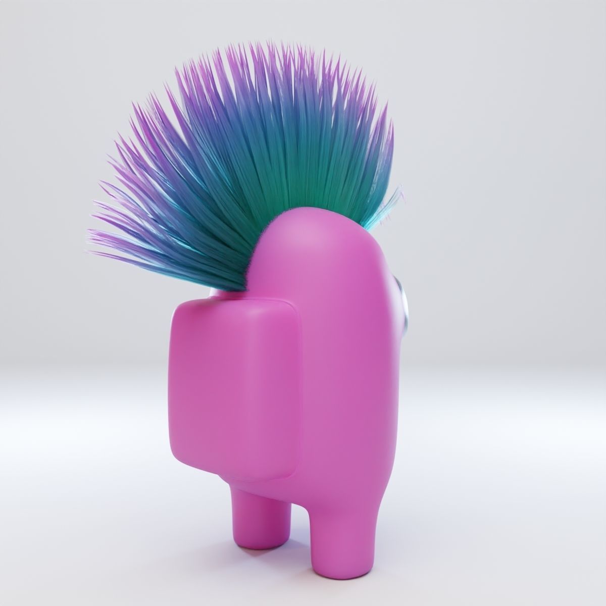 Among Us Mohawk Character  3D model_6