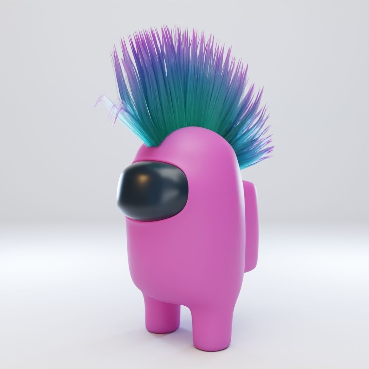 Among Us Mohawk Character  3D model_2