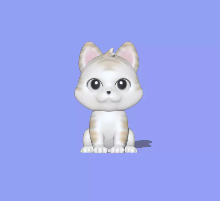 A Sitting Cat to decorate and play 3D print model
