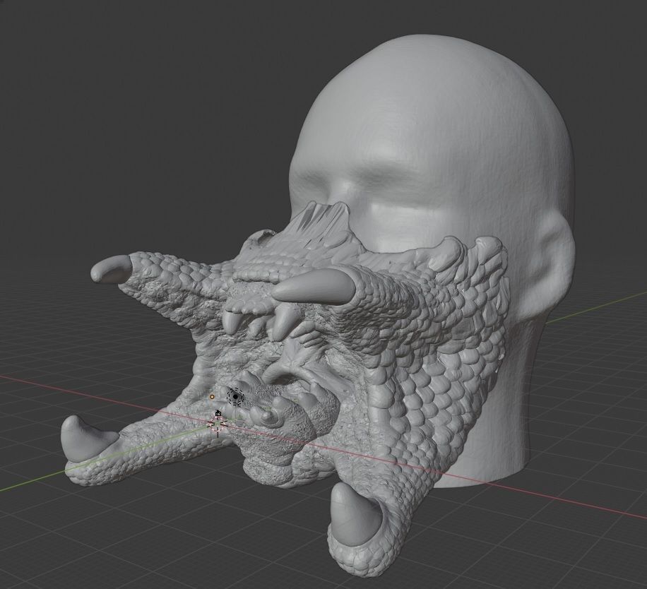 PREDATOR HALF MASK 3D print model_4