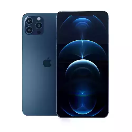 iPhone 12 Pro Pacific Blue Low Poly