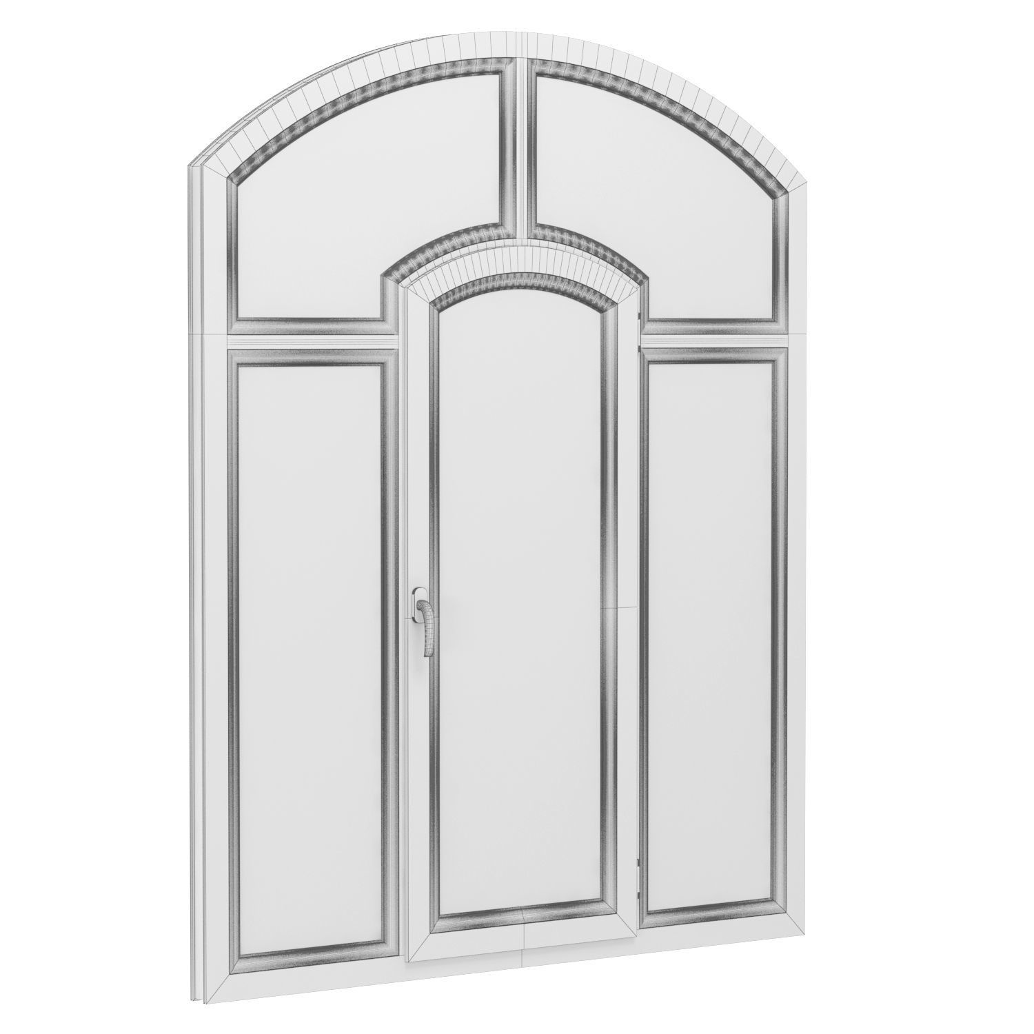 Plastic windows collection 3D model_11