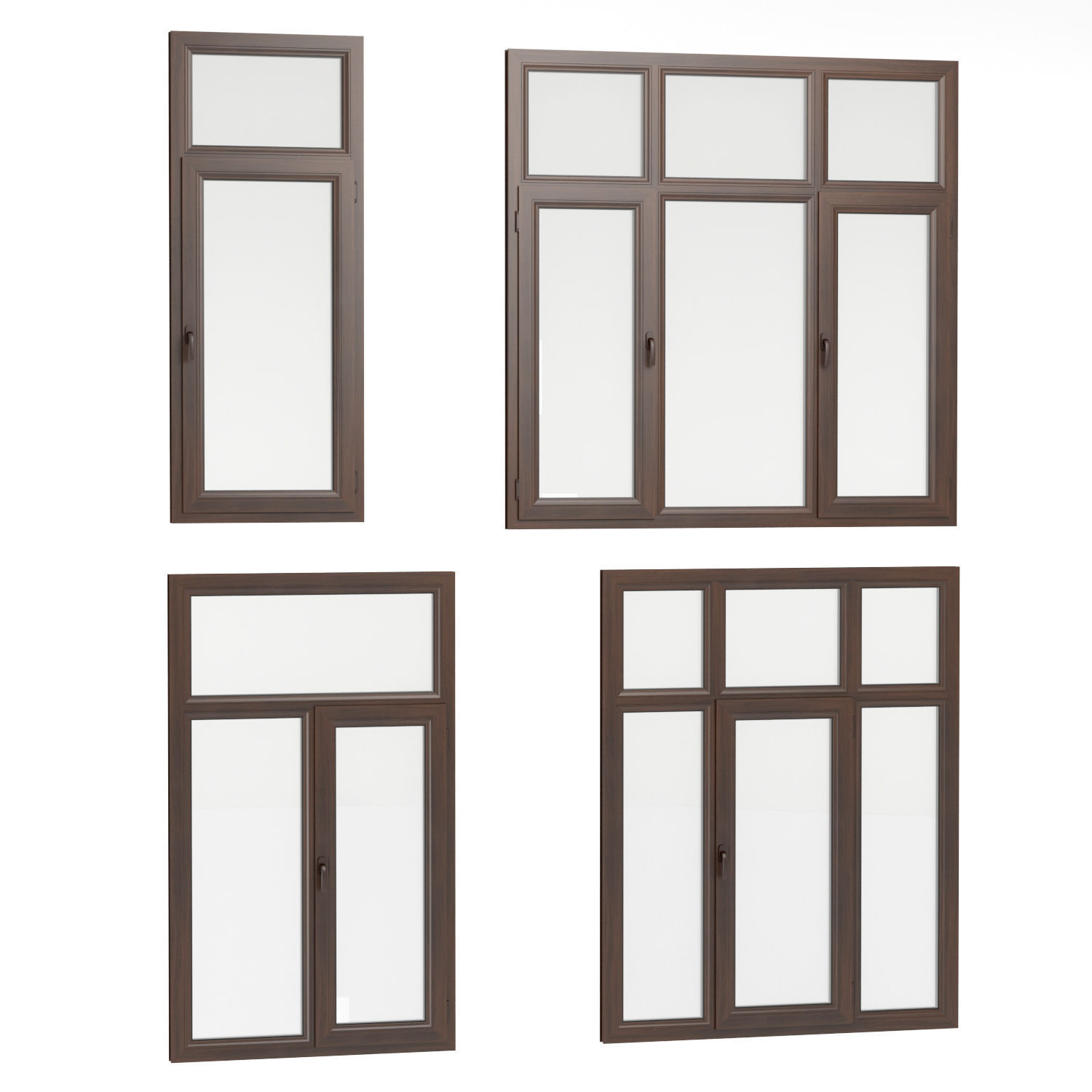 Plastic windows collection 3D model_4