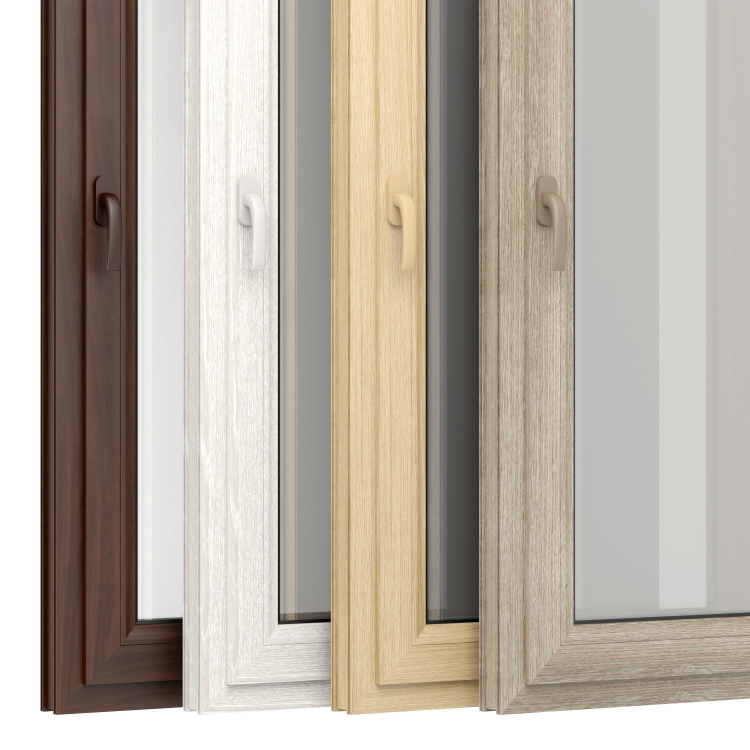 Plastic windows collection 3D model_9