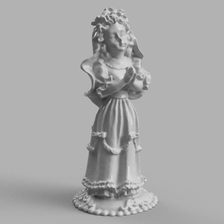 Angel girl 3d printing 3D print model_2
