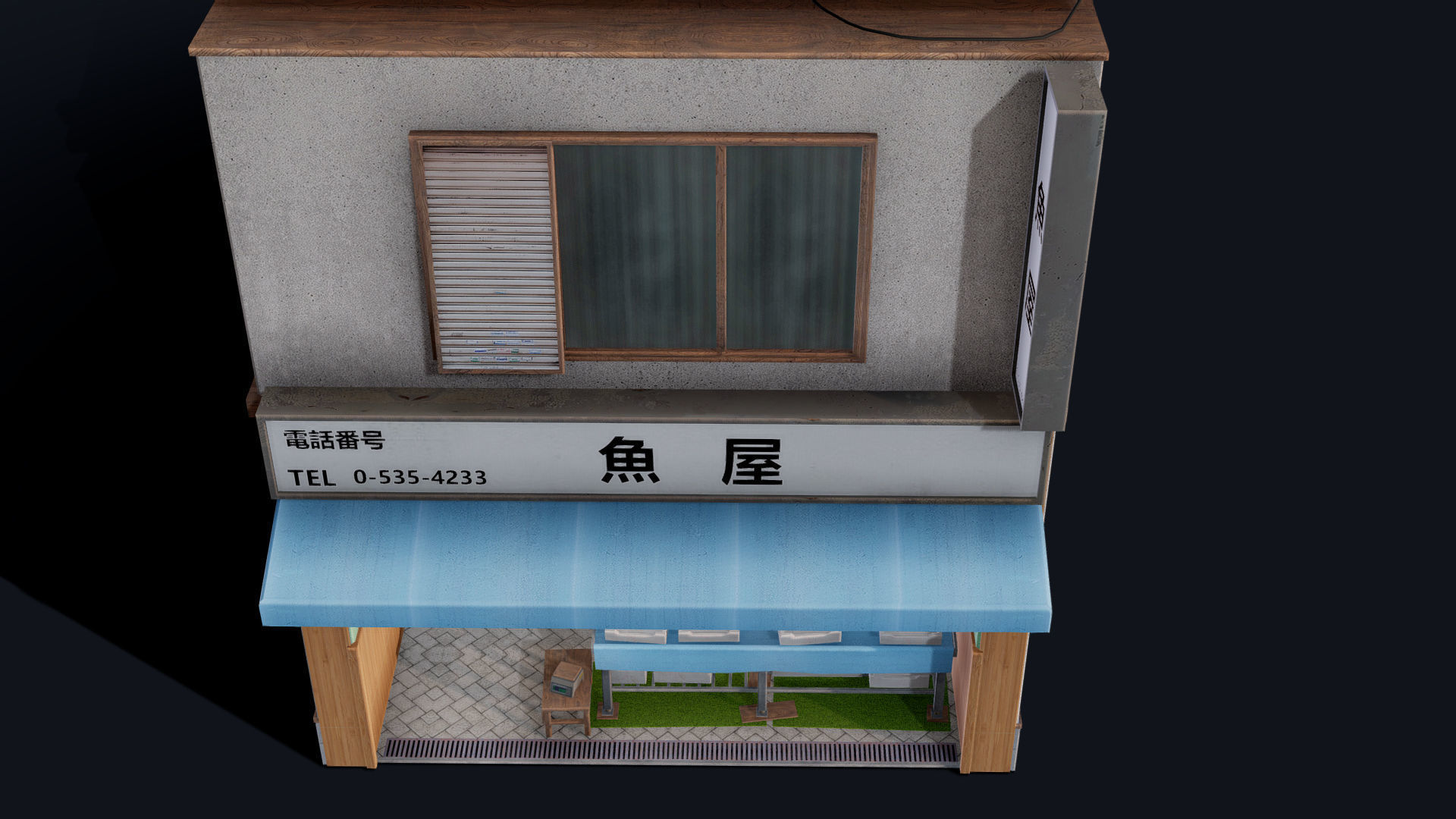 Tokyo Fishmonger Low-poly 3D model_17