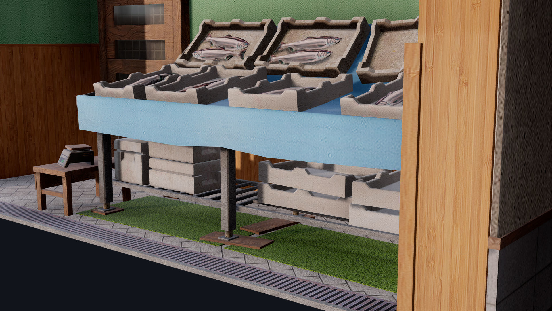 Tokyo Fishmonger Low-poly 3D model_6