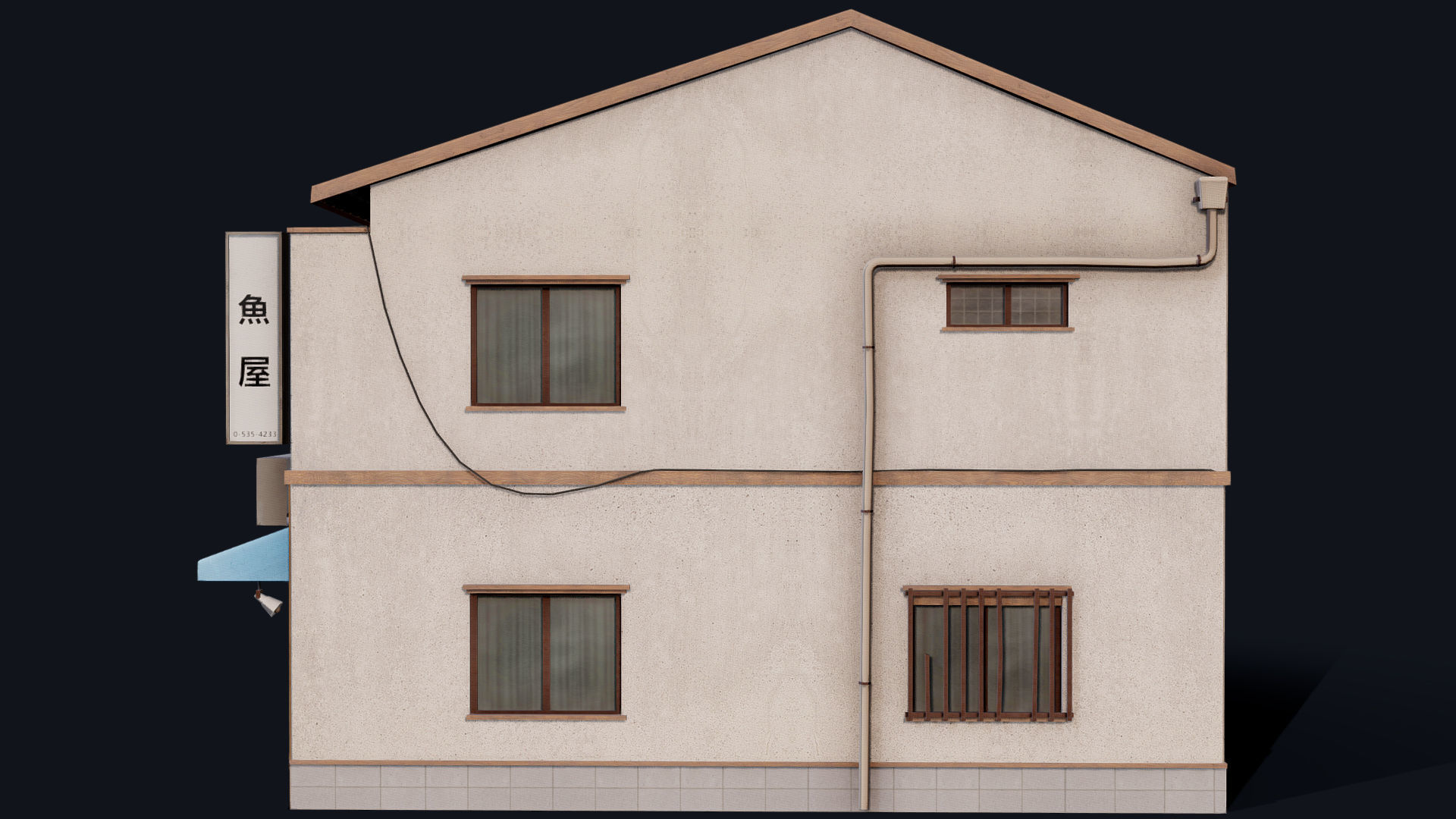 Tokyo Fishmonger Low-poly 3D model_11