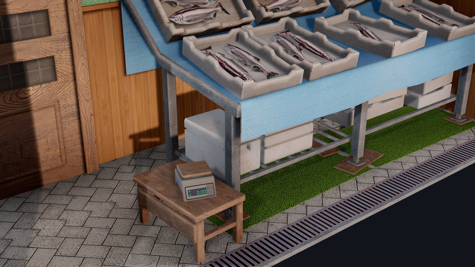 Tokyo Fishmonger Low-poly 3D model_4