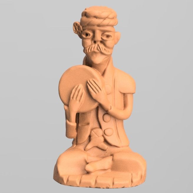statue de bois ancienne 3d printing  3D print model_1