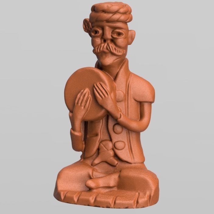 statue de bois ancienne 3d printing  3D print model_2