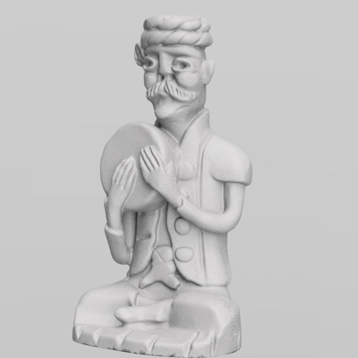 statue de bois ancienne 3d printing  3D print model_3