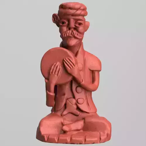 statue de bois ancienne 3d printing 