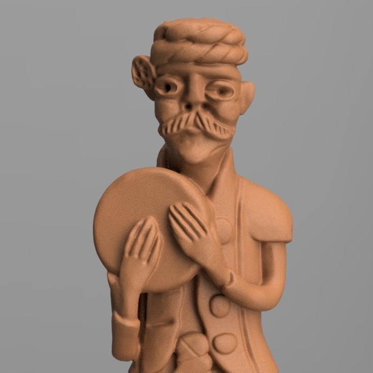 statue de bois ancienne 3d printing  3D print model_4