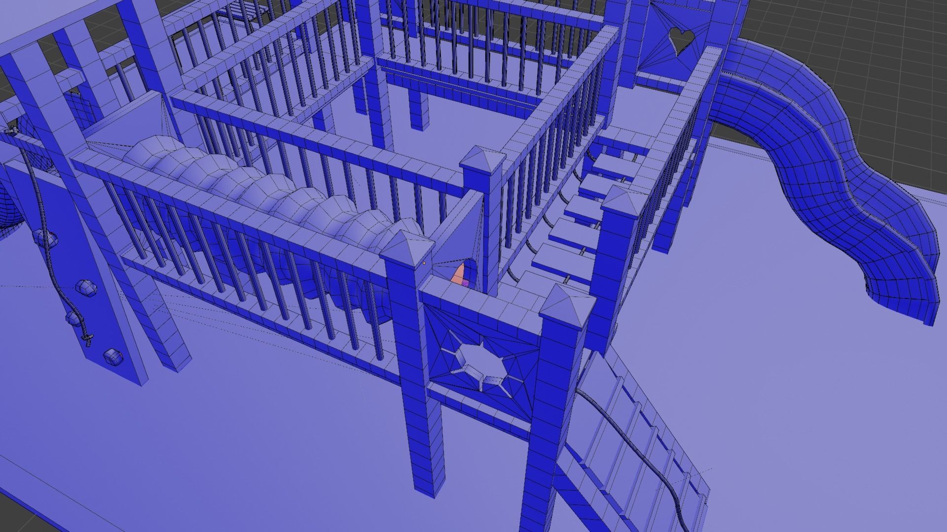 Child playground lowpoly Low-poly 3D model_16