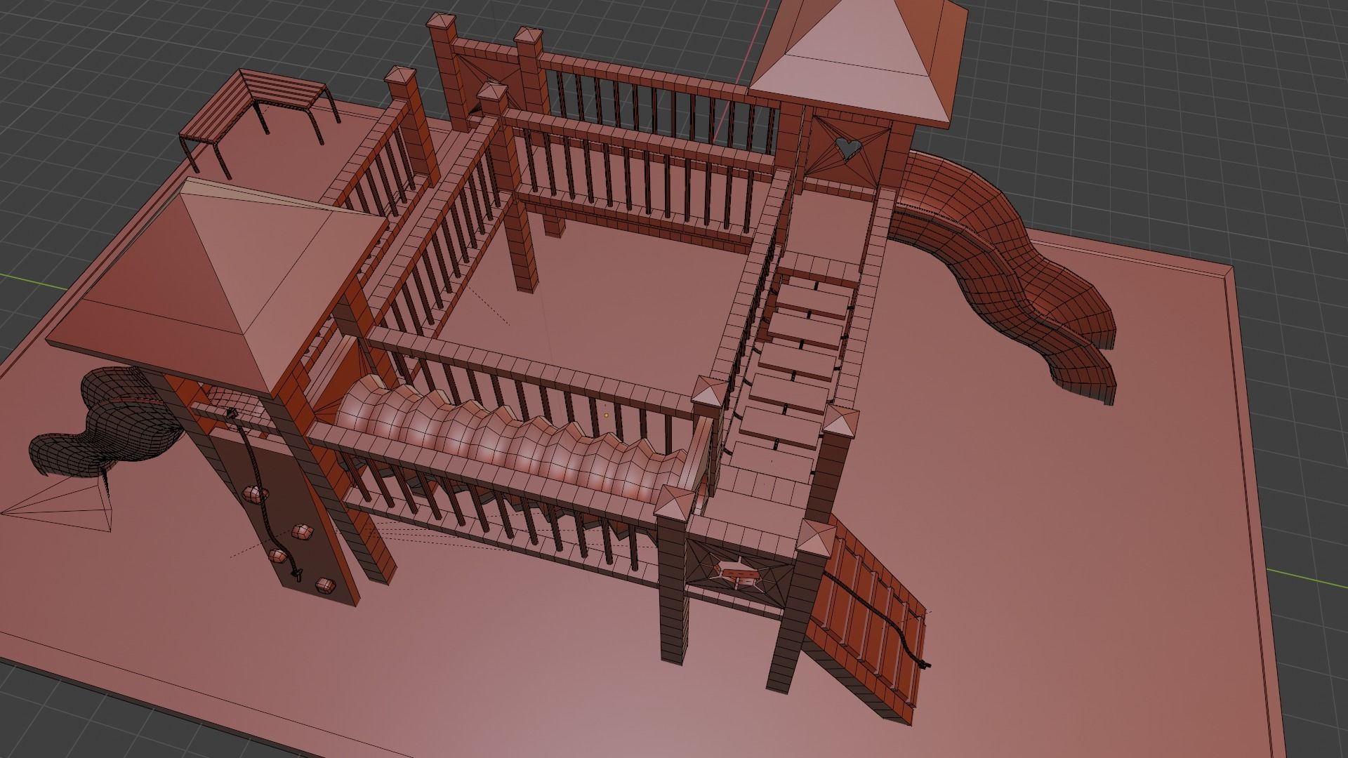 Child playground lowpoly Low-poly 3D model_14