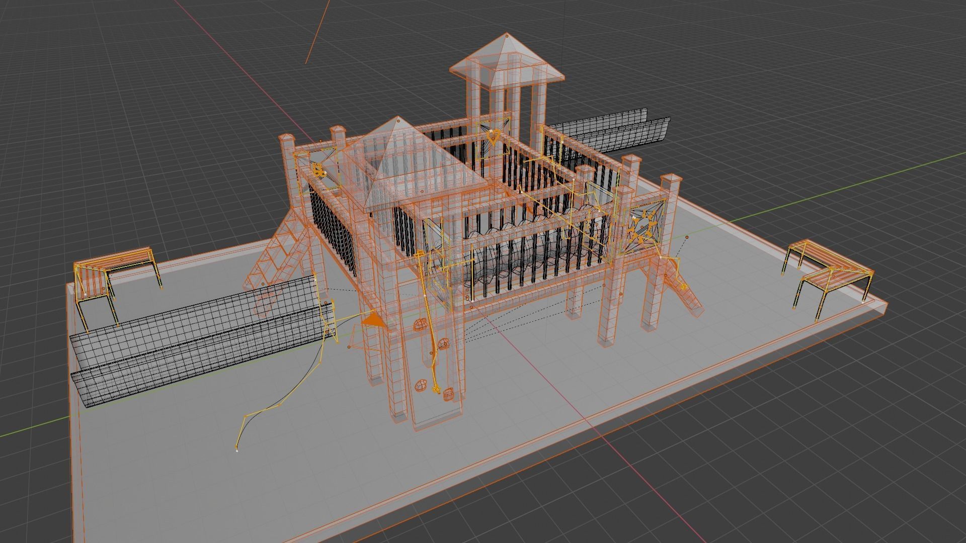 Child playground lowpoly Low-poly 3D model_9