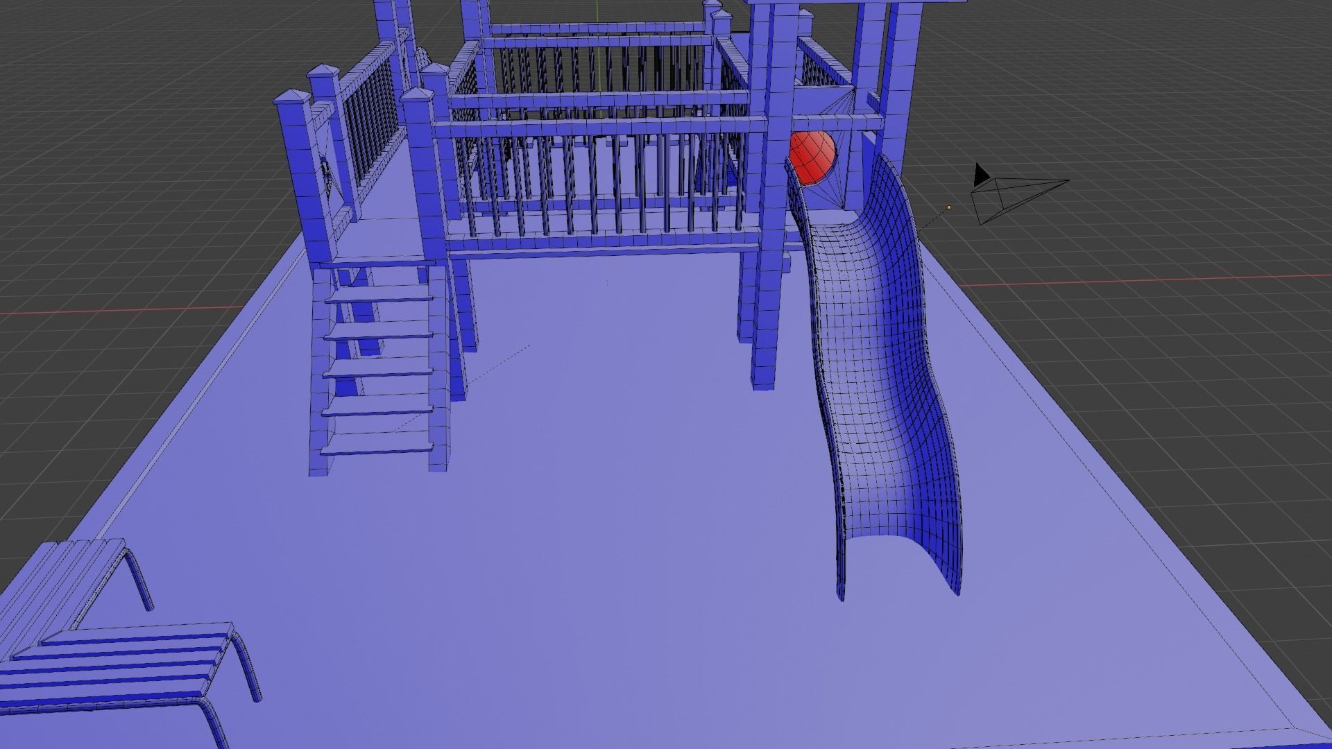 Child playground lowpoly Low-poly 3D model_17