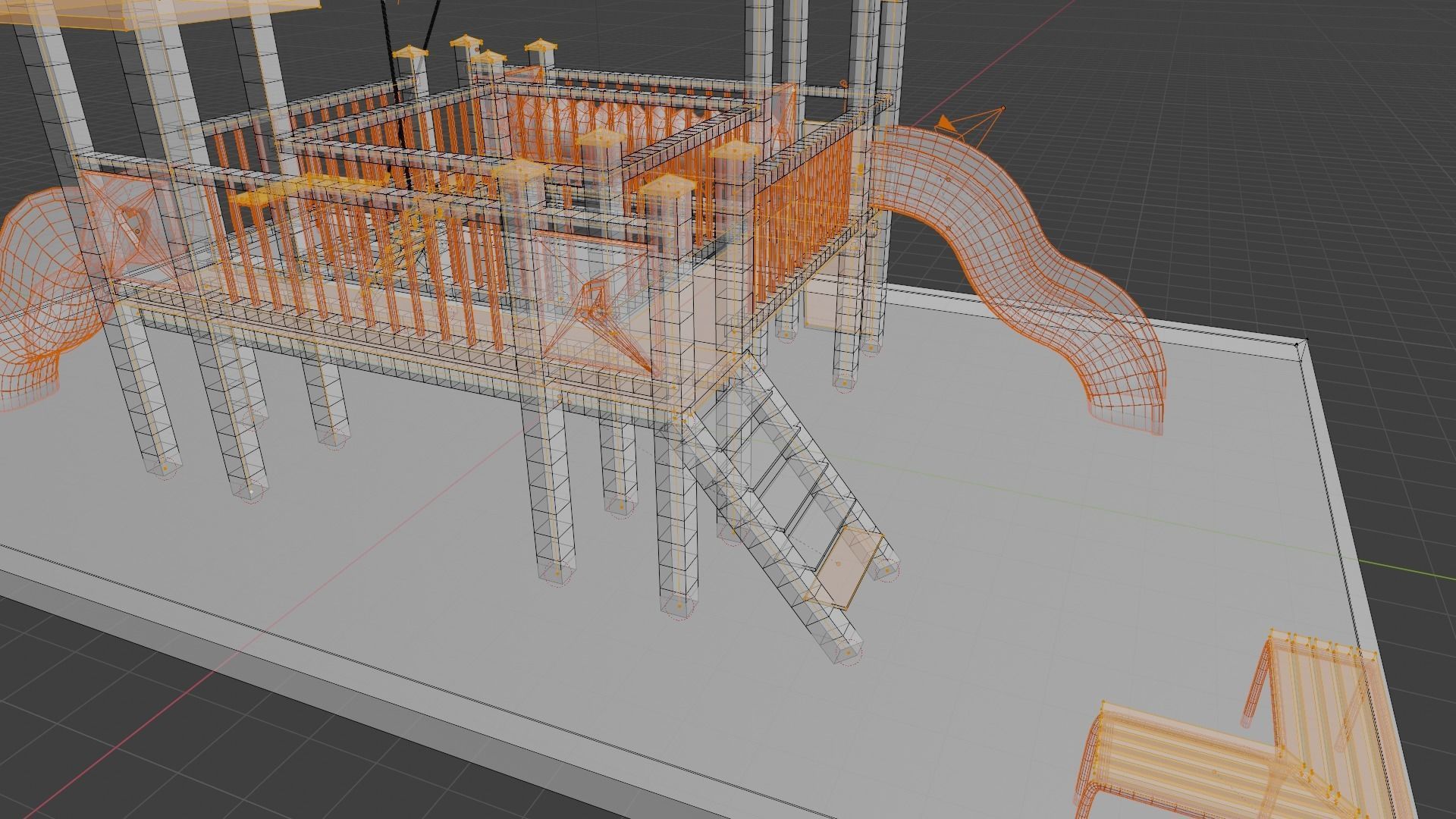 Child playground lowpoly Low-poly 3D model_10