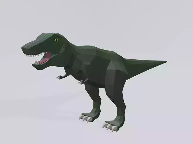 3d low poly T-Rex t - rex Free low-poly 3D model