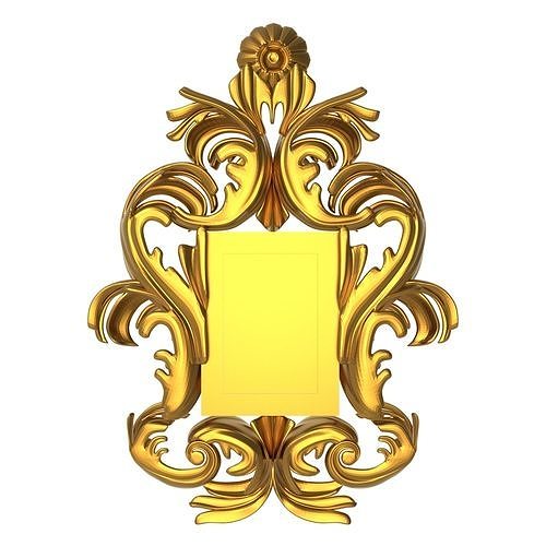 carved frame 3D model