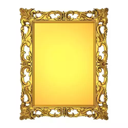 carved frame 3D model
