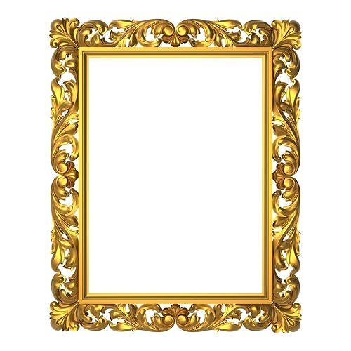 carved frame 3D model