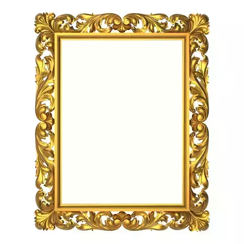 carved frame 3D model