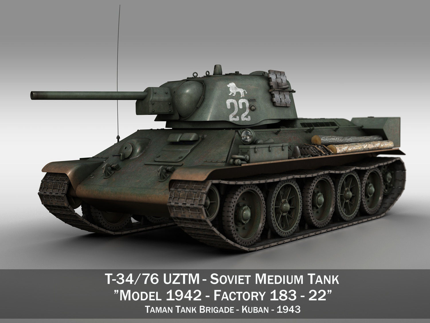 T-34-76 UZTM- Model 1942 - Soviet tank - 22