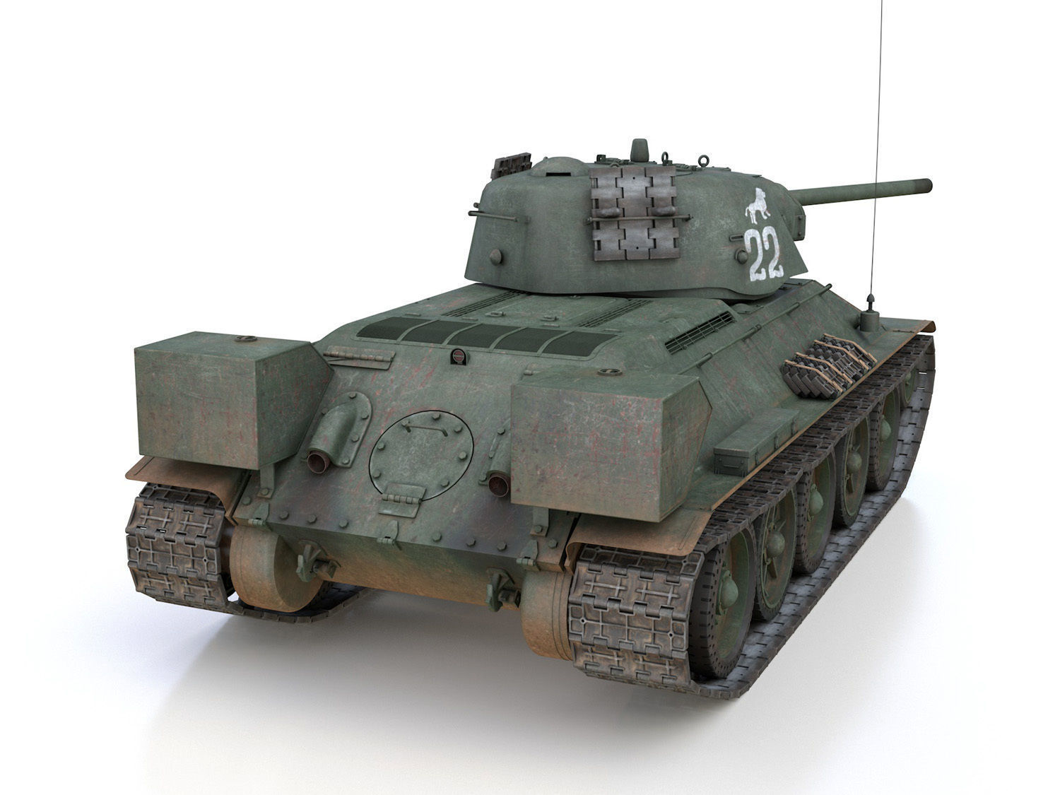 T-34-76 UZTM- Model 1942 - Soviet tank - 22 3D model_5