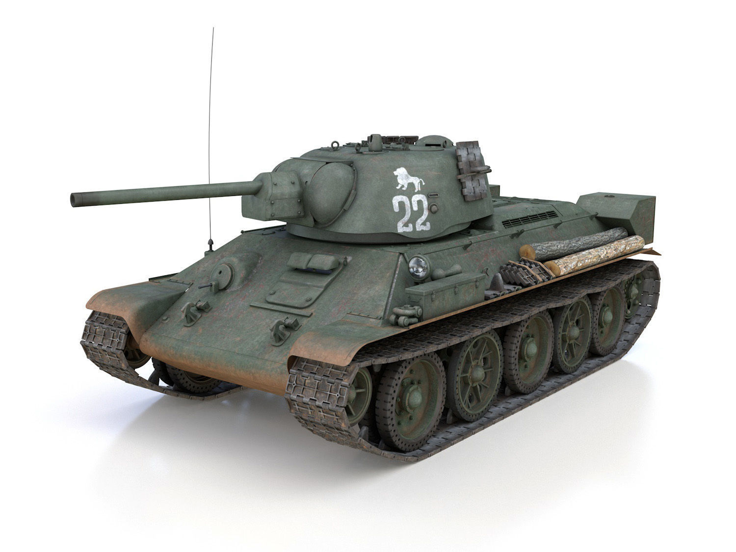 T-34-76 UZTM- Model 1942 - Soviet tank - 22 3D model_1