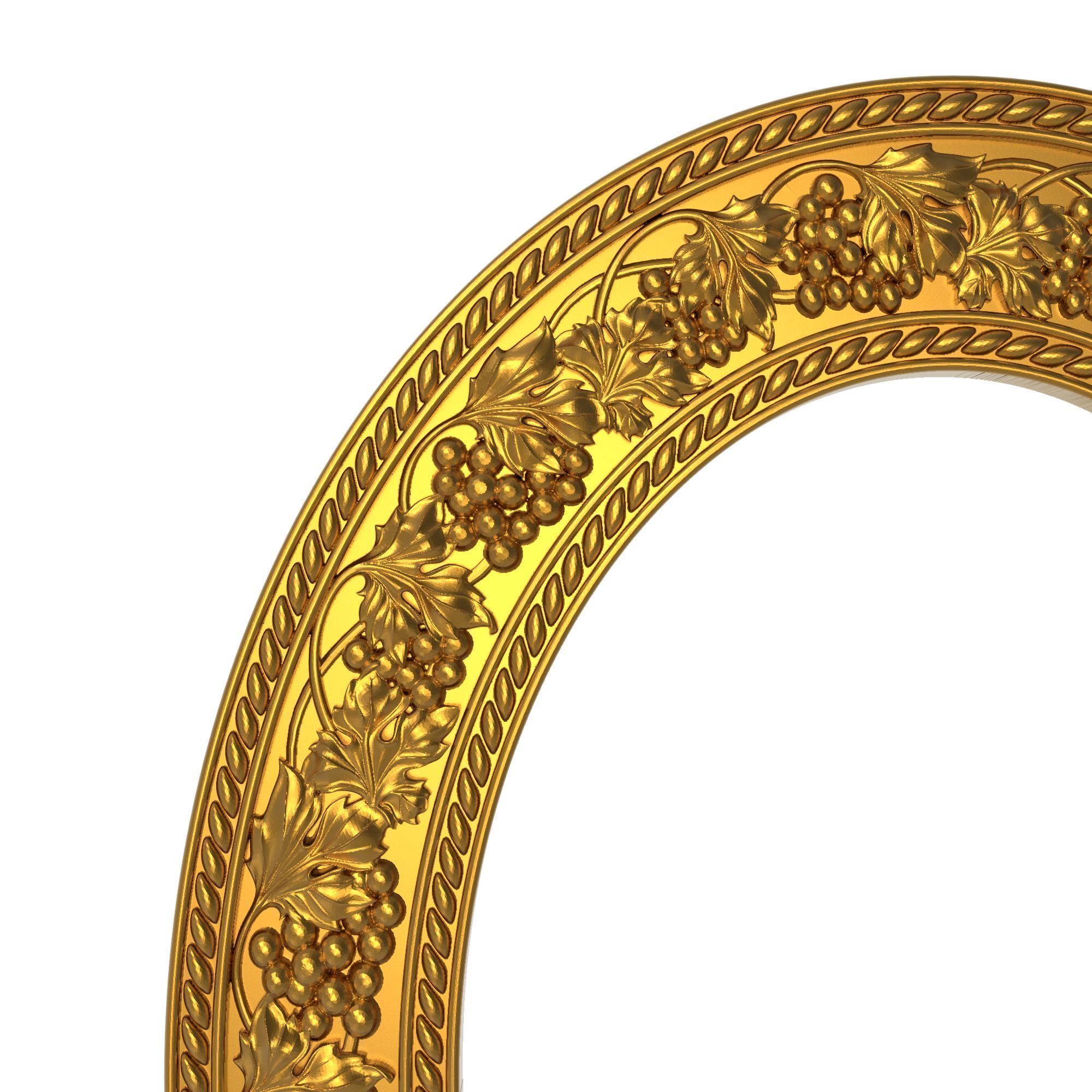 carved frame 3D model_1