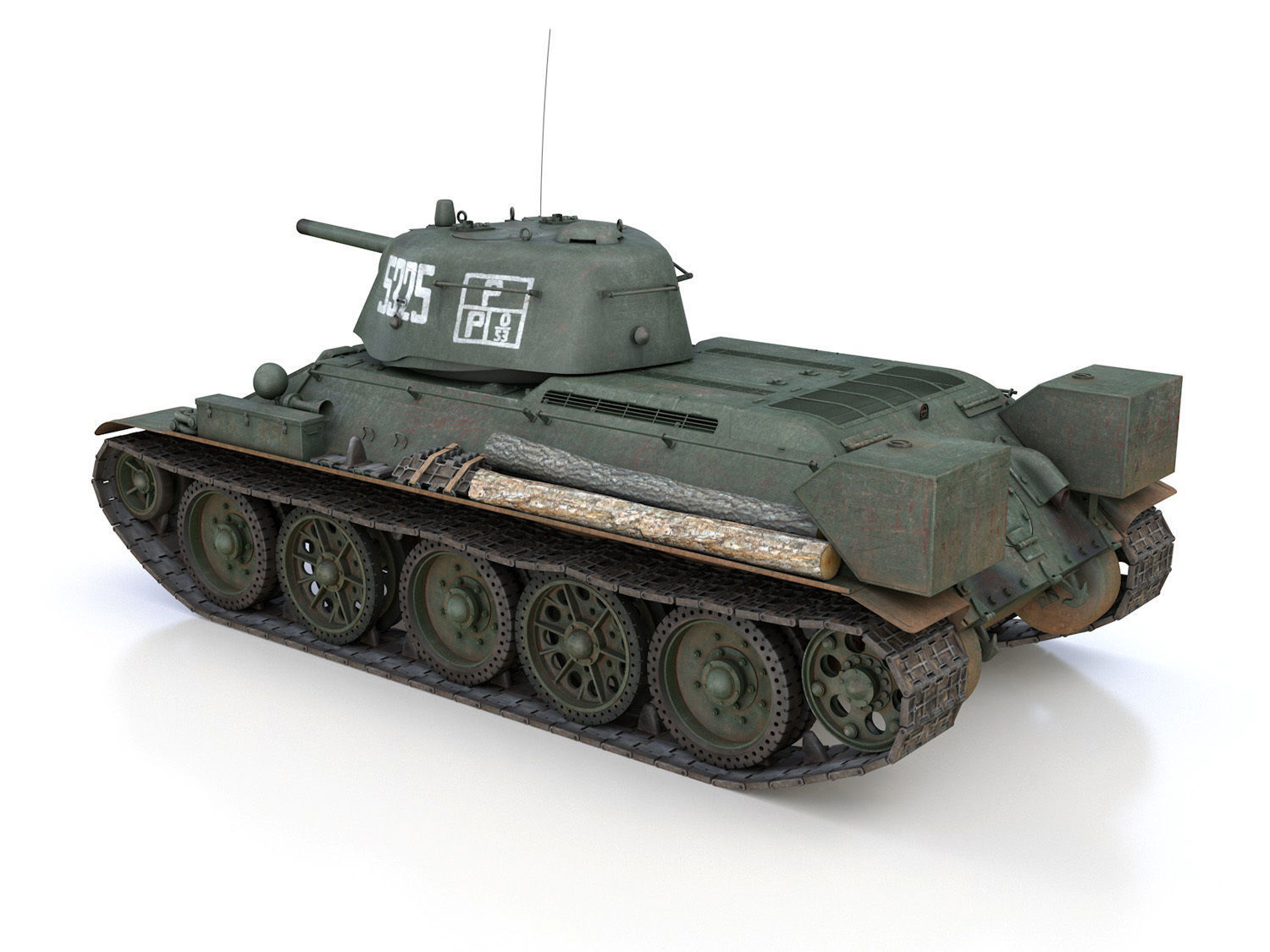 T-34-76 UZTM- Model 1942 - Soviet tank - 5325 3D model_4