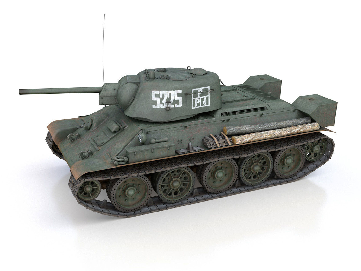 T-34-76 UZTM- Model 1942 - Soviet tank - 5325 3D model_2