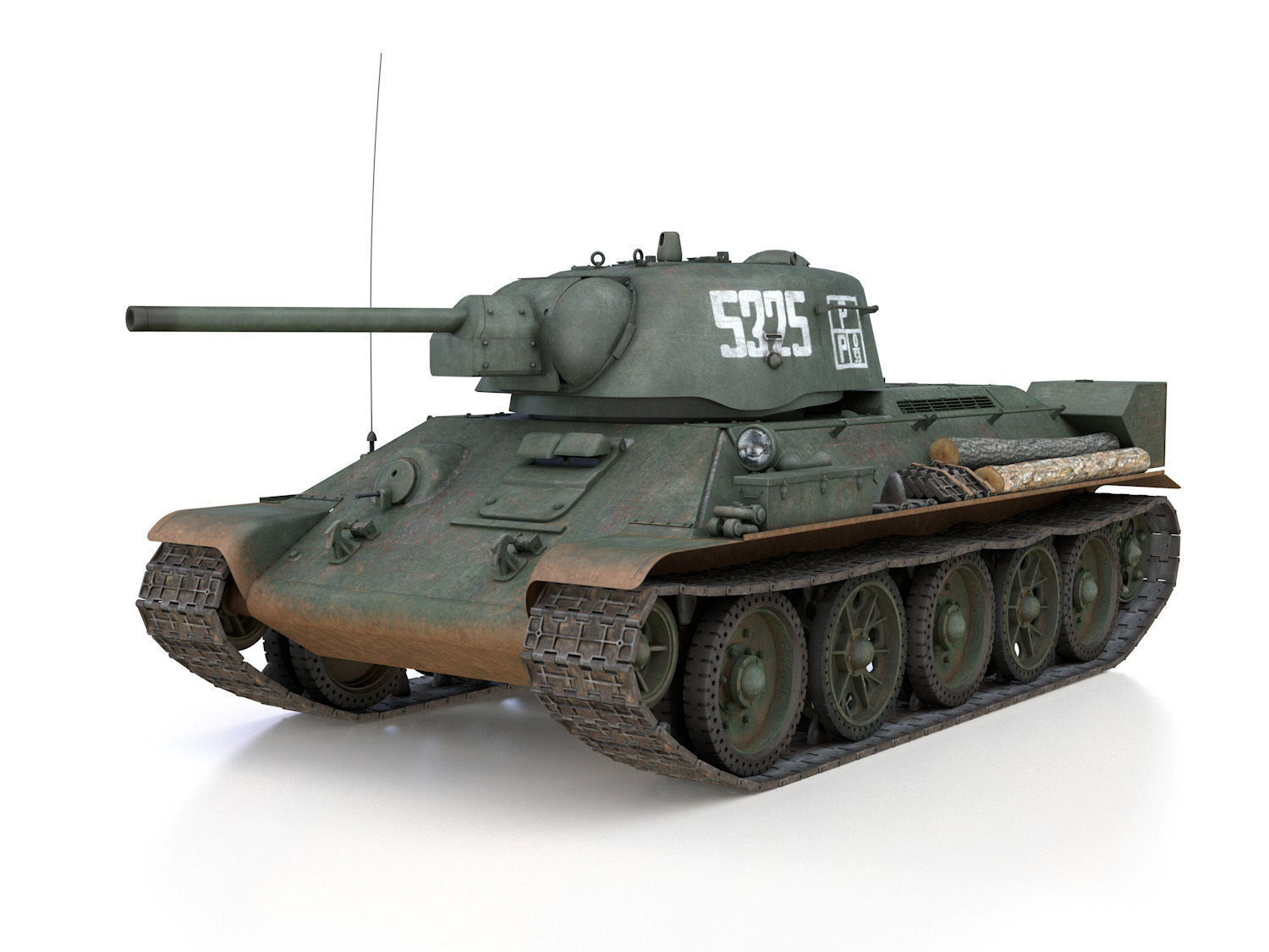 T-34-76 UZTM- Model 1942 - Soviet tank - 5325 3D model_1