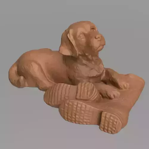Labrador avec des bottes   3d printing  3D print model
