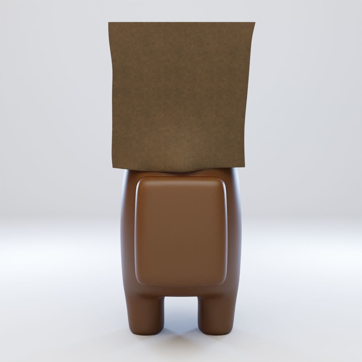 Among Us Spooky Paper Bag Character 3D model_5