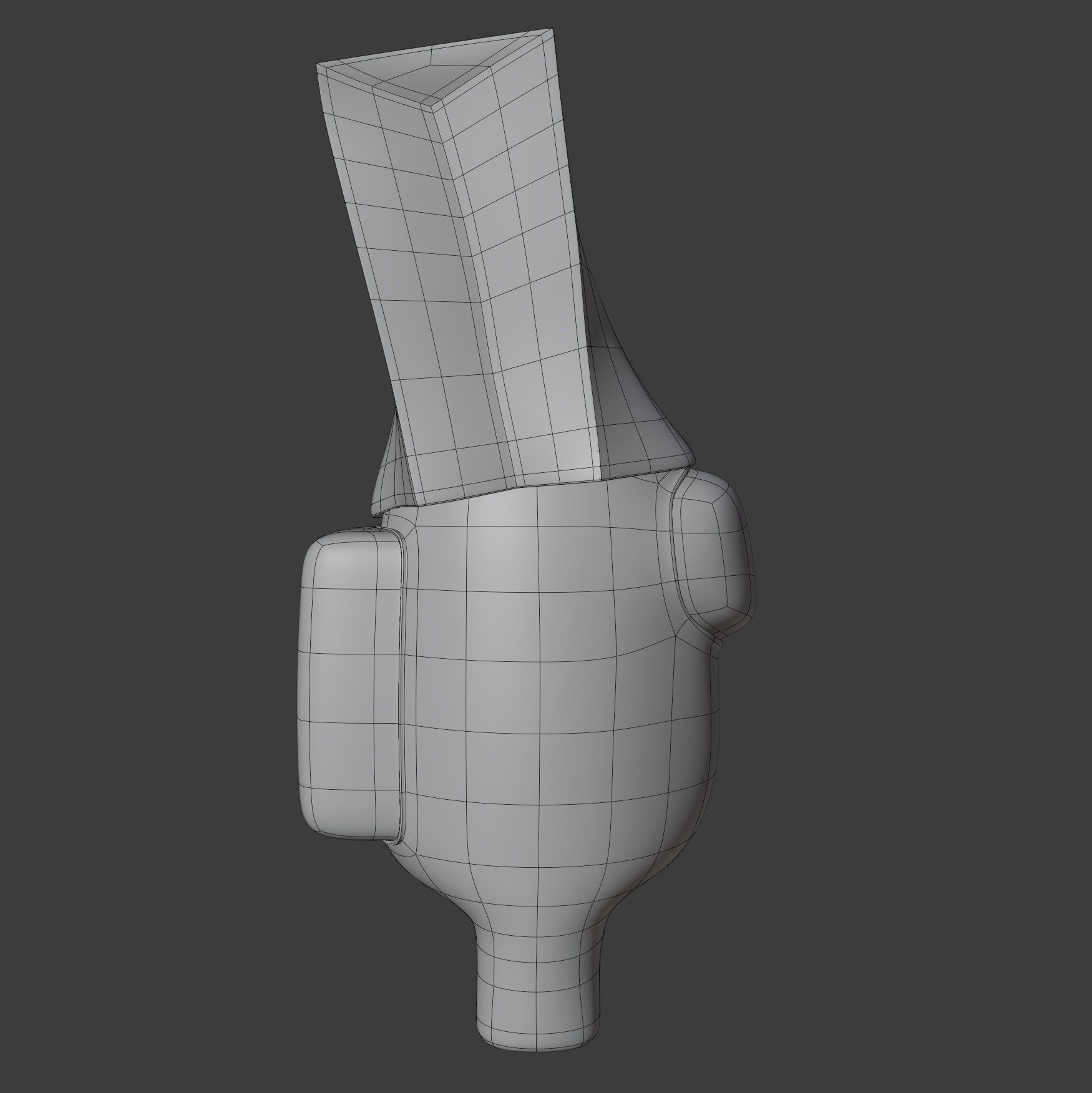 Among Us Spooky Paper Bag Character 3D model_15