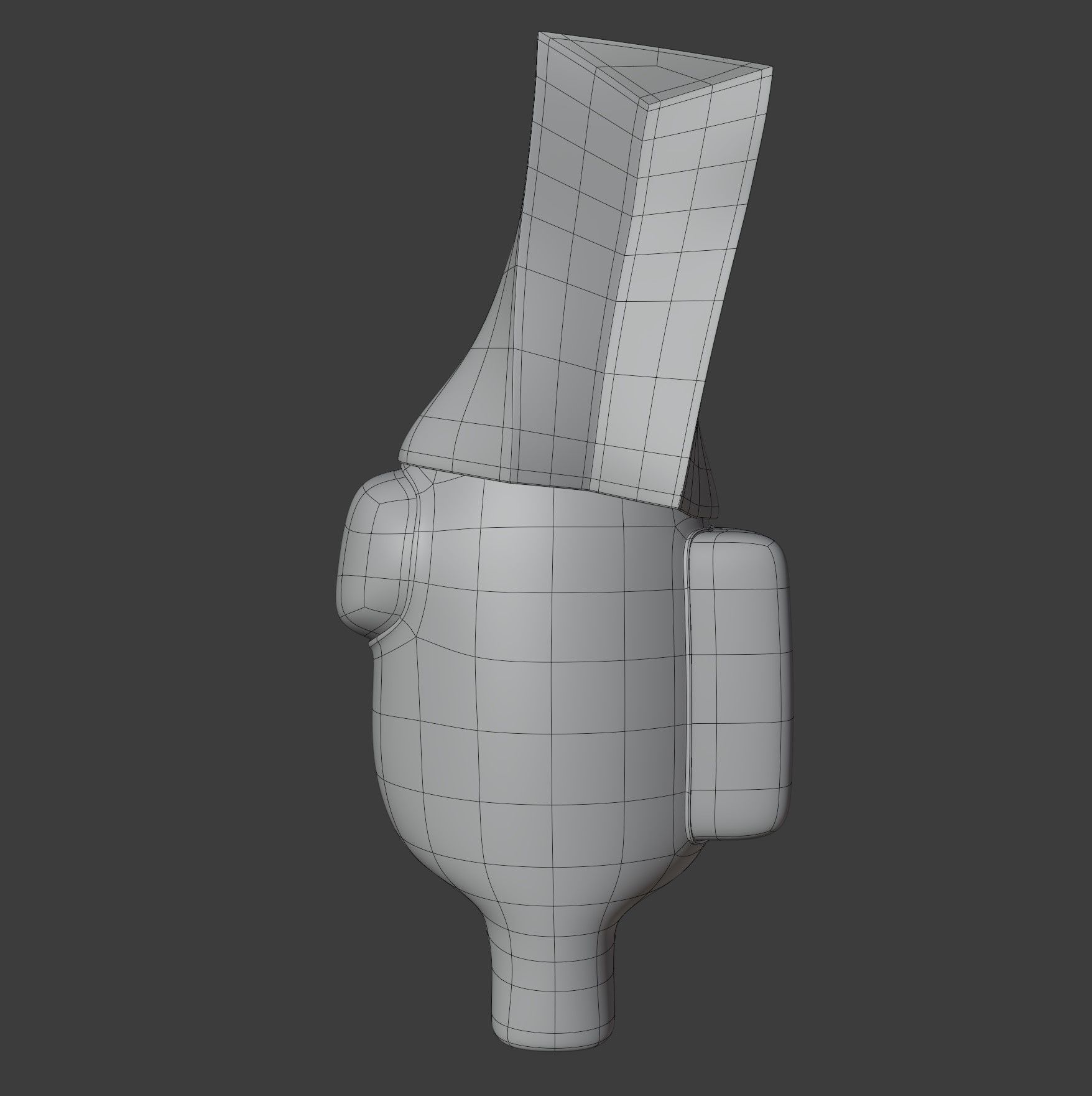 Among Us Spooky Paper Bag Character 3D model_11