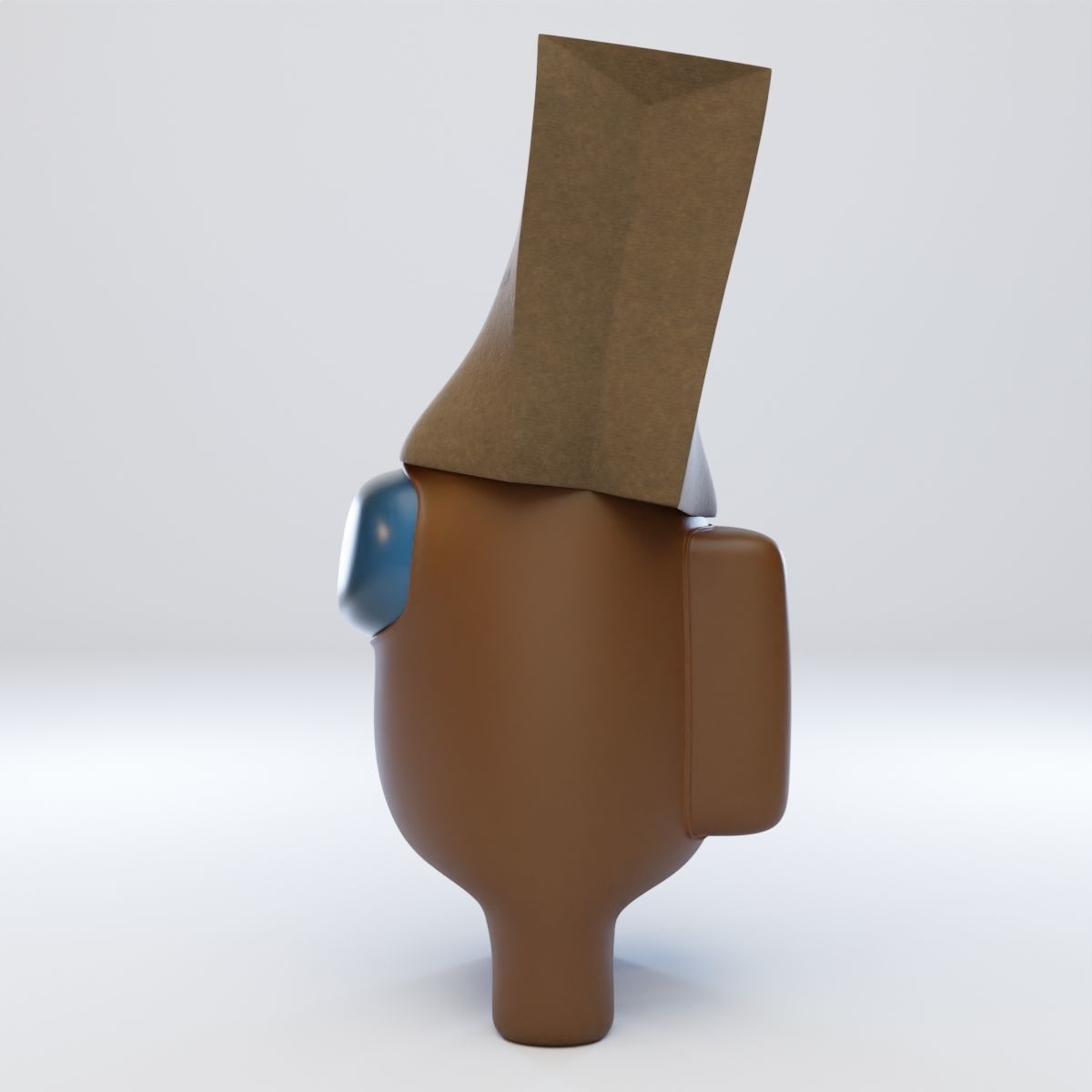 Among Us Spooky Paper Bag Character 3D model_3