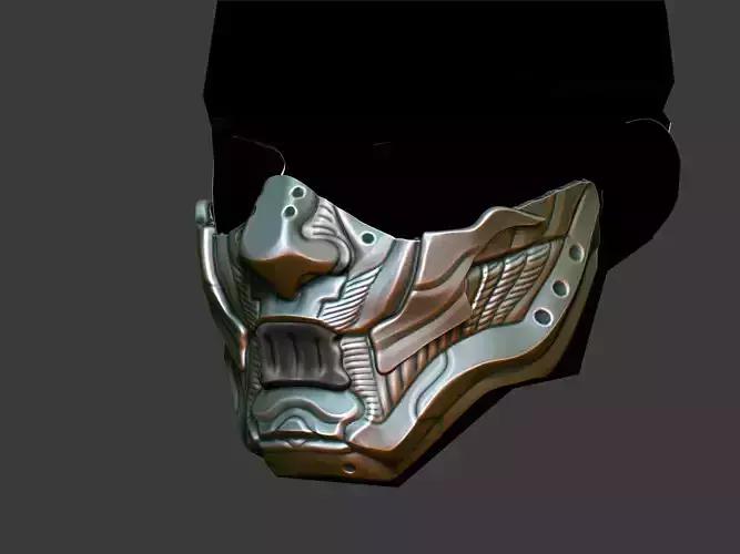 Cyberpunk Mask - Japanese Kitsune Cosplay  3D print model