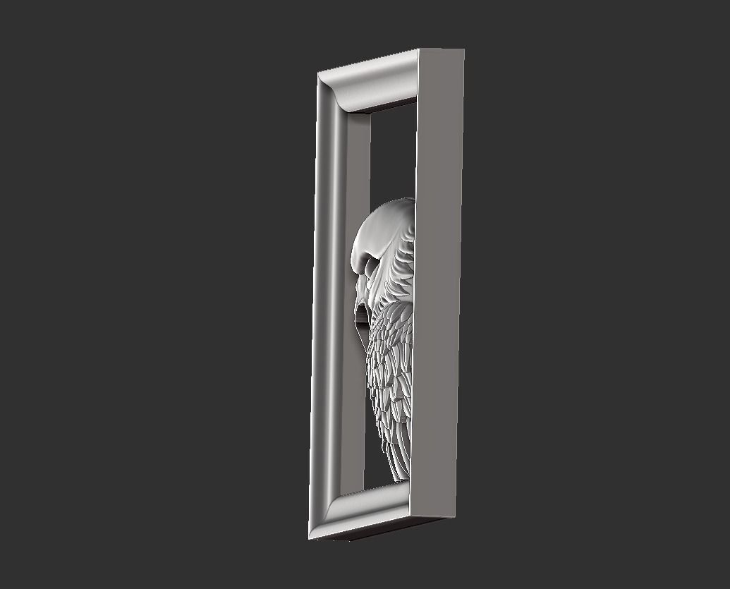 eagle in frame 3D print model_5