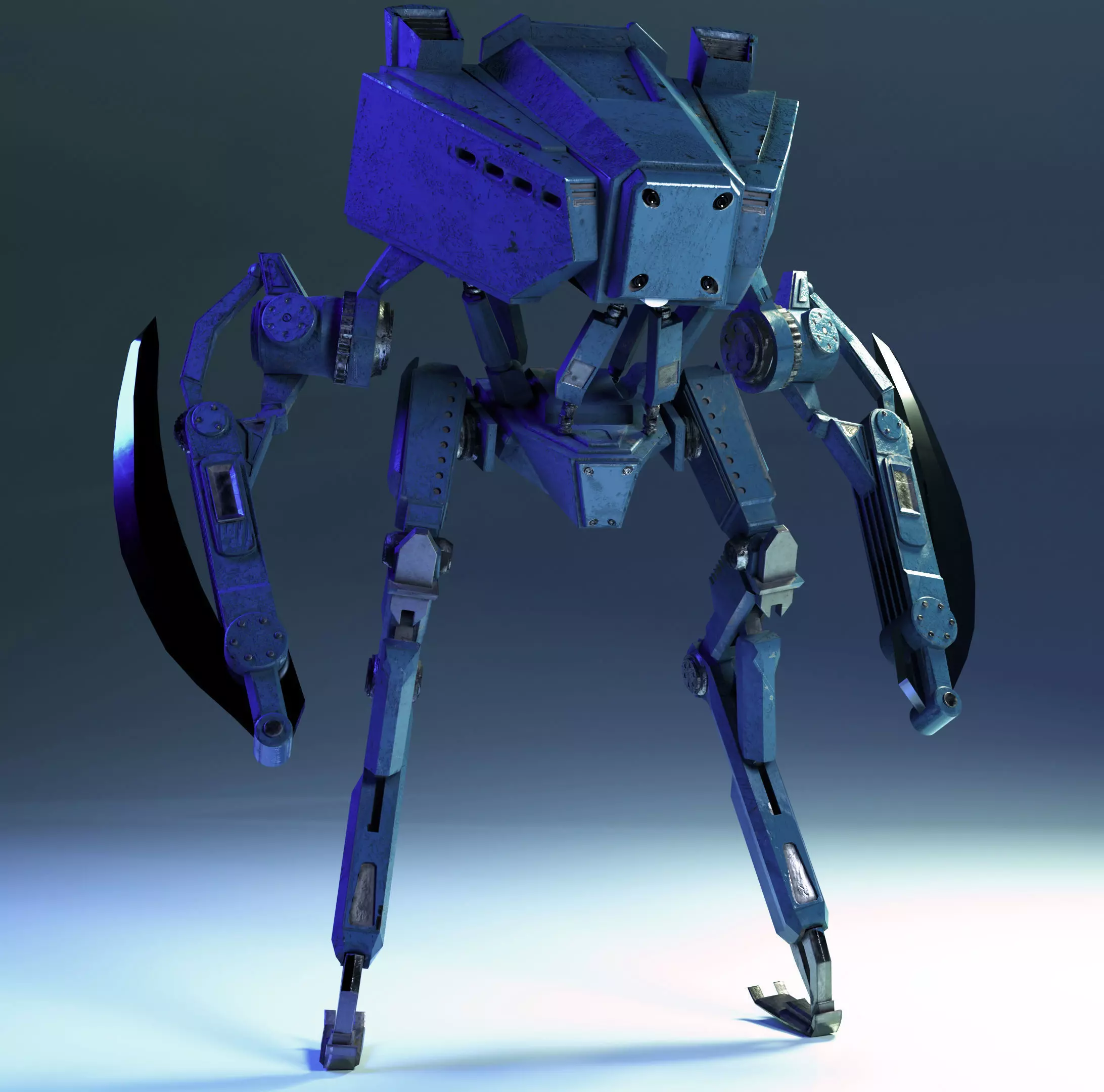 3D warrior mecha  Free 3D model_0