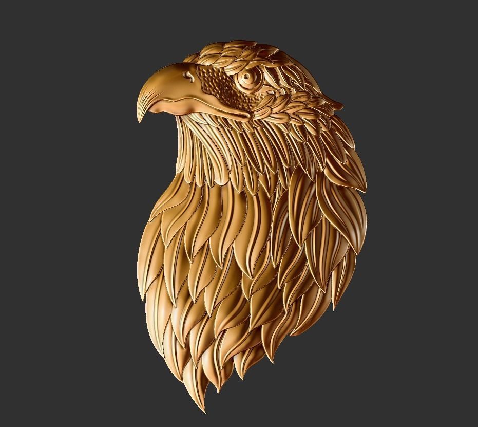 eagle head 3D print model_3