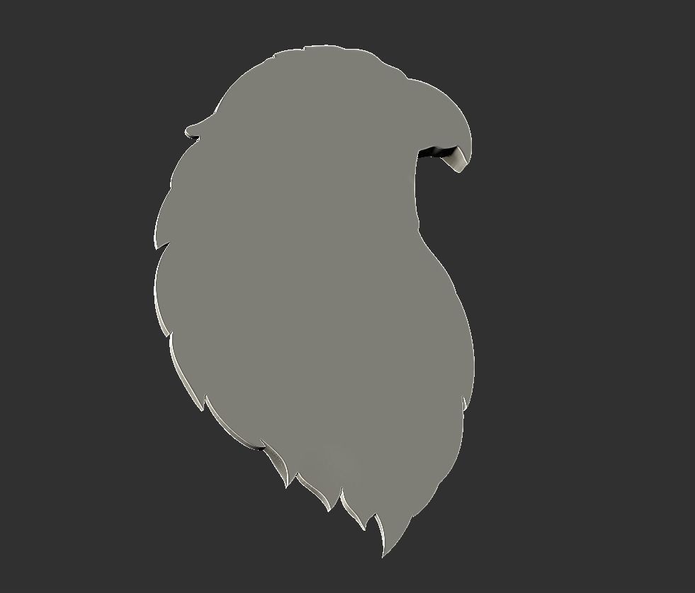 eagle head 3D print model_7